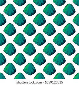 Seamless pattern with shell in cartoon style. For textile, bedroom and creative design. Vector illustration