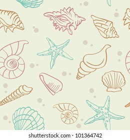 seamless pattern from shells