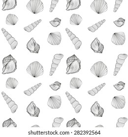 seamless pattern of shells