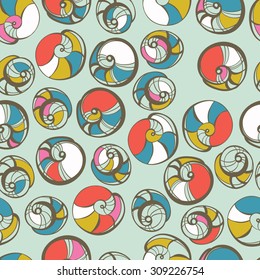 Seamless pattern with shells elements. Stylish seamless background, Vector