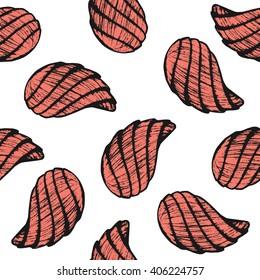 Seamless pattern with shells. Vector illustration