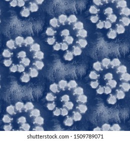 Seamless pattern Shibori in Indigo color. Digital Quilting Arts. Tie-dye. Tied and dyed - is a manual resist dyeing technique, of Japanese artisan design which produces patterns on fabric.