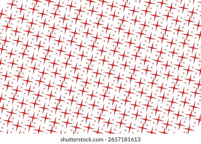 Seamless pattern with shine stars. Red and white simple shining star pattern. Festive pattern with shine star. Vector illustration.
