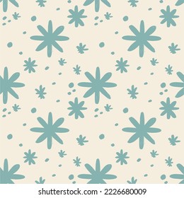 Seamless pattern with shining stars, sparkles. Unique print in boh style. Ideal for fabric template, cover, wrapper or postcard.