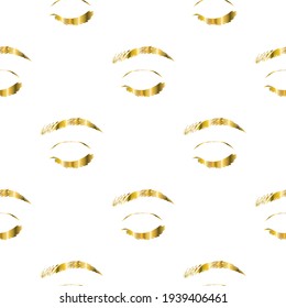 seamless pattern shiny background, golden texture. The repeating eye is golden in color. vector illustration.