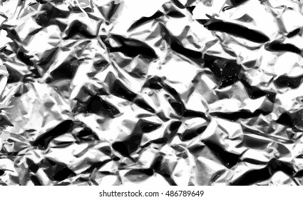 Seamless pattern of shiny metal foil mint