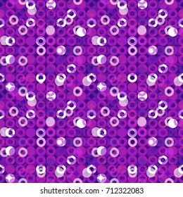 seamless pattern of shiny sequins in purple-violet tones of color