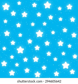 Seamless pattern with shiny stars
