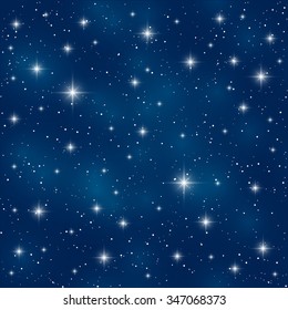 Seamless pattern with shiny stars