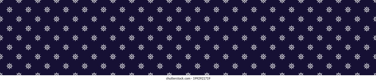 Seamless pattern with ship wheel