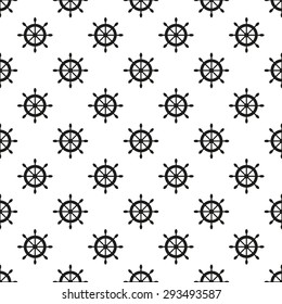 Seamless pattern with ship wheels. Design element for wallpapers, web site background, baby shower invitation, birthday card, scrapbooking, fabric print etc. Vector illustration.
