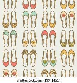 Seamless pattern with shoes