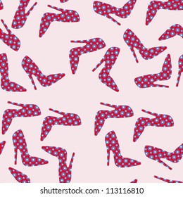 Seamless pattern with shoes/Vector illustration