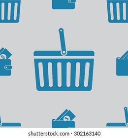 seamless pattern with shopping icons 