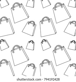 Seamless Pattern Shopping Paper Bag Handle Image