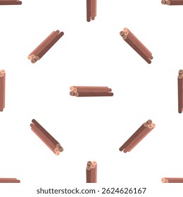 Seamless pattern showcasing wooden logs, ideal for projects related to lumber, forestry, and woodworking