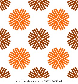 Seamless pattern shuriken geometric ornamental with infinity line art illustration in flat design monogram symbol