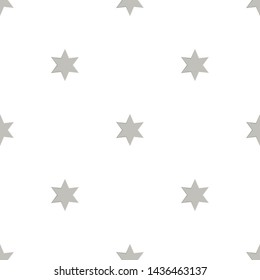 Seamless pattern with shurikens. Ninja weapon. Samurai equipment. Cartoon style. Vector illustration for design, web, wrapping paper, fabric, wallpaper.