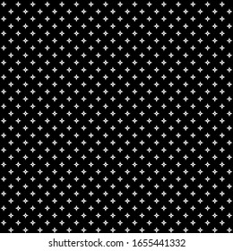 Seamless pattern. Signs image. Symbols backdrop. Cross shapes background. Digital paper, textile print, web design, abstract. Stars wallpaper. Ethnic motif. Crosses ornament. Vector