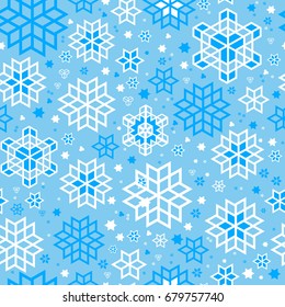 Seamless pattern silhouette cut tracery Christmas snowflakes. Design for scrapbooking, business cards, background for craft