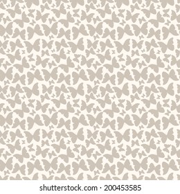 Seamless pattern with silhouette decorative butterflies. Vector illustration