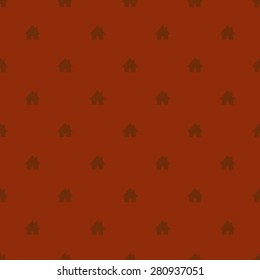 Seamless pattern with silhouette house real estate bright red brick background