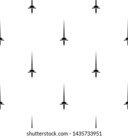 Seamless pattern with silhouette icon of rapiers. Fencing, swordplay. Vector illustration for design, web, wrapping paper, fabric, wallpaper.