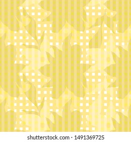 Seamless pattern silhouette nature lily flower.Floral ornament,botanical romantic ethnic.Vector illustration.