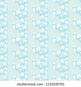 Seamless pattern with silhouette pants and butterflies
