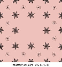 Seamless pattern from the silhouette of snowflakes, christmas design, Illustration of cute snowflake icon