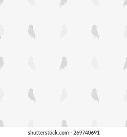 Seamless pattern with silhouettes of birds in different directions gray and light gray