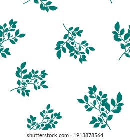 Patrón sin foco de siluetas de arbustos de arándanos. Ilustración vectorial plana. Minimalismo
