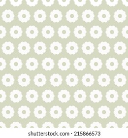 Seamless pattern with silhouettes daisy flowers. Abstract floral repeating background. Endless print texture. Fabric design. Wallpaper - vector 
