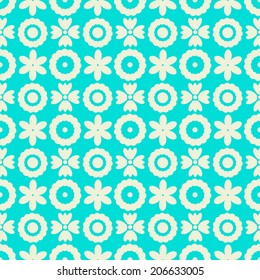 Seamless pattern with silhouettes flowers. Abstract floral repeating background. Endless print texture. Fabric design. Wallpaper - vector 