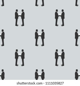 Seamless pattern with silhouettes of the grooms. Same-sex marriage. Vector illustration
