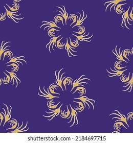 Seamless pattern from silhouettes palm hands of human skeletons in circles