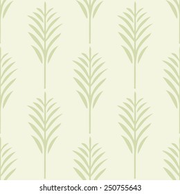 Seamless pattern with silhouettes palm leaves. Natural vintage light repeating print texture. Cloth design. Wallpaper, wrapping