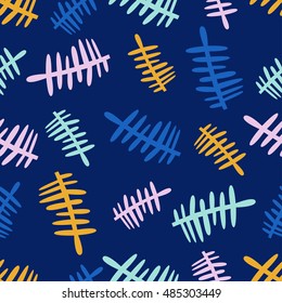 Seamless pattern with silhouettes palm leaves. Natural repeating print texture. Cloth design. Wallpaper, wrapping.