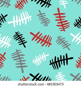 Seamless pattern with silhouettes palm leaves. Natural repeating print texture. Cloth design. Wallpaper, wrapping.