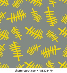 Seamless pattern with silhouettes palm leaves. Natural repeating print texture. Cloth design. Wallpaper, wrapping.