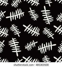 Seamless pattern with silhouettes palm leaves. Natural repeating print texture. Cloth design. Wallpaper, wrapping.