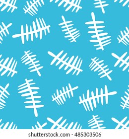 Seamless pattern with silhouettes palm leaves. Natural repeating print texture. Cloth design. Wallpaper, wrapping.