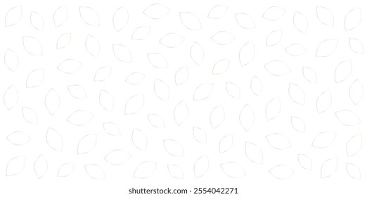 Seamless pattern of silver gradient outline leaves on white or transparent background. Minimalistic nature-inspired design for wallpaper or fabric