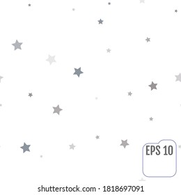 Seamless pattern with silver stars
