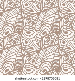 Seamless pattern with a simple abstract drawing. Vector illustration