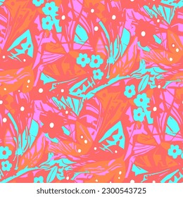 Seamless pattern with a simple abstract drawing. Vector illustration