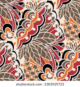  Seamless pattern with a simple abstract drawing. Vector illustration.