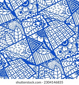  Seamless pattern with a simple abstract drawing. Vector illustration.