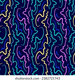 Seamless pattern with a simple abstract drawing. Vector illustration.