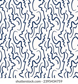 Patrón sin brillo con un simple dibujo abstracto. Ilustración vectorial.